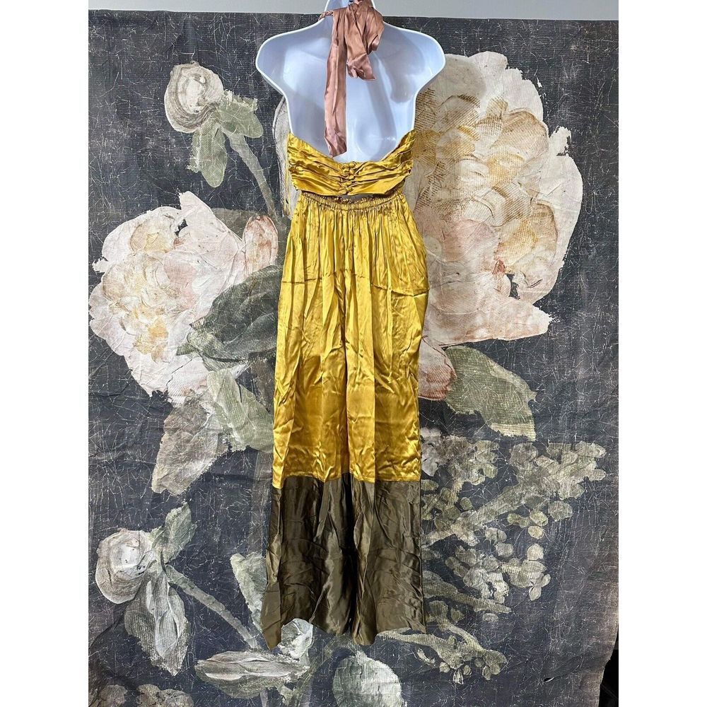 NEW Anthropologie Silk Colorblocked Maxi Dress Size 6 - Picture 9 of 10